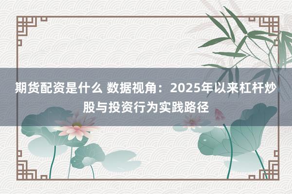 期货配资是什么 数据视角：2025年以来杠杆炒股与投资行为实践路径